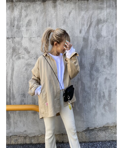 no brand(ノーブランド)の「ツイルBIGシャツJK「GID」#984(シャツ/ブラウス・レディース・その他)」の1枚目の写真