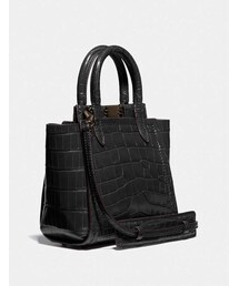 コーチ　ペーパーウェイトバック　黒 COACH（コーチ）の「Coach Troupe Tote 16 In Alligator