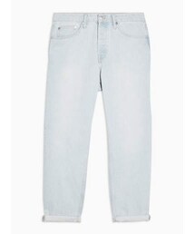 Topman Mens Blue Bleach Relaxed Fit Jeans