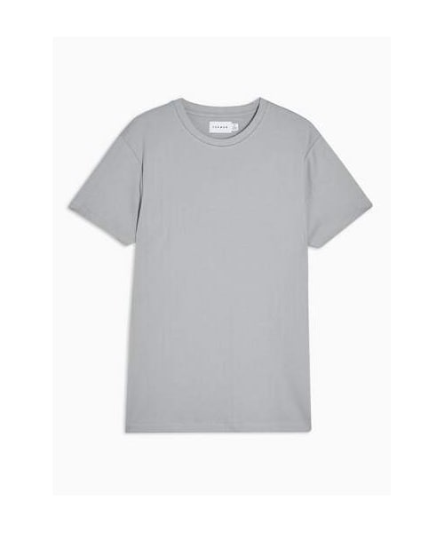 TOPMAN(トップマン)の「Topman Mens Grey Ribbed T-Shirt(Tシャツ/カットソー・メンズ・Gray・XXL)」の1枚目の写真