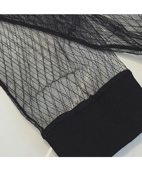 【ノーブランド品】 ワンピース 長袖 メッシュ 袖シースルー フレアスカート y シースルー長袖 背中開き ミモレ丈マーメイドワンピース 黒