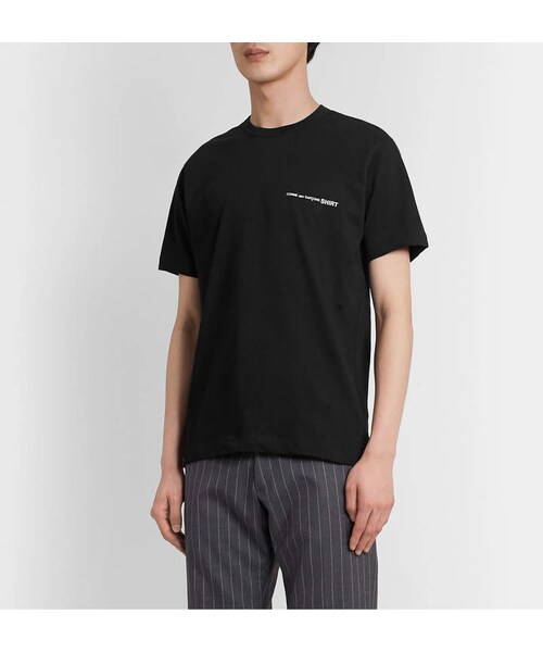 COMME des GARCONS（コムデギャルソン）の「Comme Des Garçons Shirt Logo-Print Cotton-Jersey T-Shirt（Tシャツ/カットソー・メンズ・Black・S/M/L/XL）」の2枚目の写真