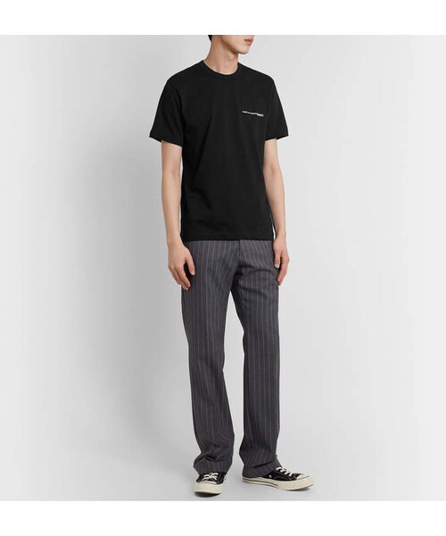 COMME des GARCONS（コムデギャルソン）の「Comme Des Garçons Shirt Logo-Print Cotton-Jersey T-Shirt（Tシャツ/カットソー・メンズ・Black・S/M/L/XL）」の3枚目の写真