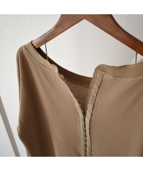 Lavish Gate(ラヴィッシュゲート)の「onepiece-04014 日本製 ホックデザイン 2wayサーマル ワンピース エクリュ モカ(ワンピース・レディース・その他)」の15枚目の写真