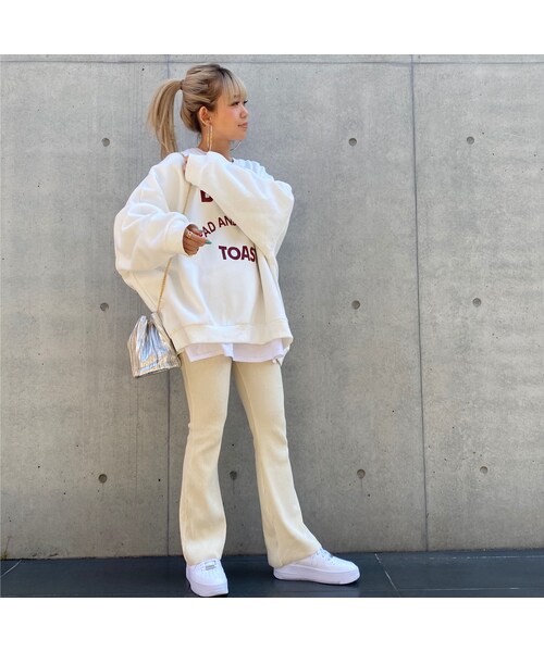 no brand(ノーブランド)の「リブちょいフレアパンツ#1001(その他パンツ・レディース・その他)」の5枚目の写真