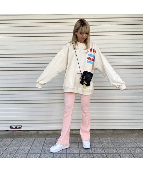no brand(ノーブランド)の「リブちょいフレアパンツ#1001(その他パンツ・レディース・その他)」の8枚目の写真