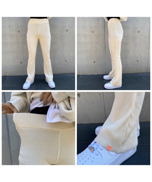 no brand(ノーブランド)の「リブちょいフレアパンツ#1001(その他パンツ・レディース・その他)」の7枚目の写真