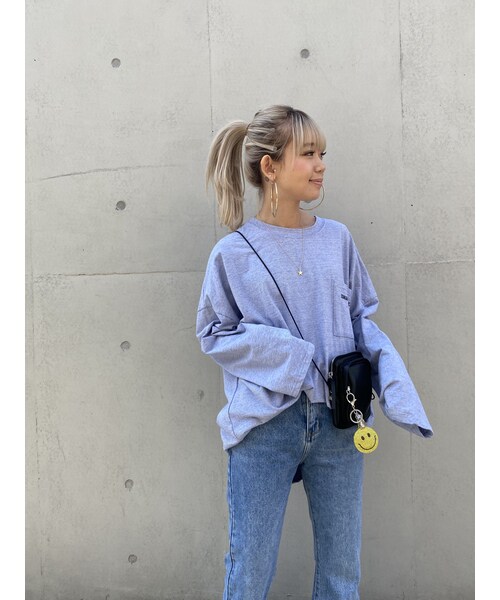 no brand(ノーブランド)の「ストレッチBIGロンT「BABy」(Tシャツ/カットソー・レディース・その他)」の1枚目の写真