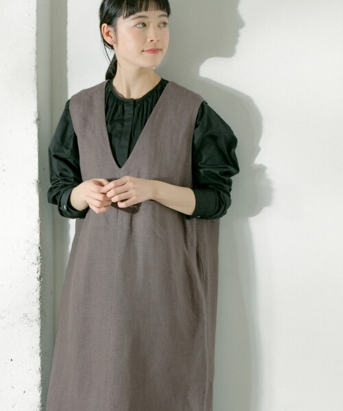 かぐれ（カグレ）の「ヘビーリネンボックスワンピース（）」 - WEAR