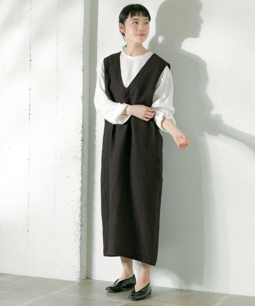 かぐれ（カグレ）の「ヘビーリネンボックスワンピース（）」 - WEAR