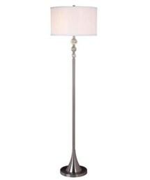 Artiva Usa 'Spheres' 60" Stylish, Finished Floor Lamp with Real, Clear Crystal Spheres