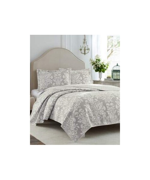 LAURA ASHLEY（ローラアシュレイ）の「Laura Ashley Rowland Grey Quilt Set, King