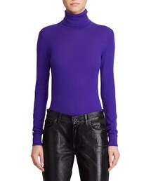 RALPH LAUREN | Ralph Lauren Collection Cashmere Jersey Turtleneck Sweater, Purple(ニット/セーター)