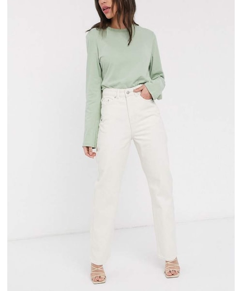 Weekday,Weekday Row mom jeans with 