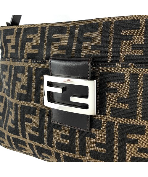 FENDI ズッカ柄ワンハンドルバッグ ブラウン ヴィンテージ