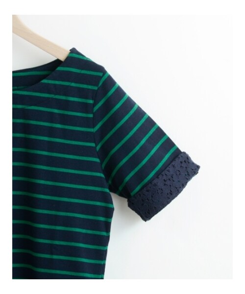 MAJESTIC LEGON(マジェスティックレゴン)の「☆J7分袖後ろリボンPO(トップス・レディース・グリーン柄/アイボリー柄/レッド柄/ネイビー柄・Free)」の9枚目の写真