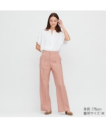 UNIQLO | レーヨンスタンドカラーブラウス（半袖）(シャツ/ブラウス)