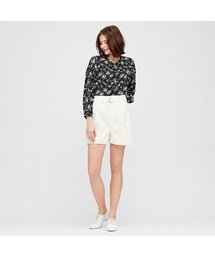 UNIQLO | ハイライズベルテッドデニムショートパンツ(その他パンツ)