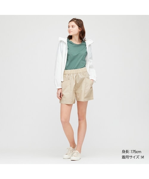 ＜MUSCARI＞SPORTMAX コットンポプリンショートパンツ UNIQLO（ユニクロ）の「コットンポプリンカーゴショートパンツ