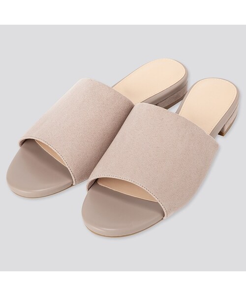 UNIQLO（ユニクロ）の「オープントゥフラットミュール（その他シューズ・レディース・OLIVE 56/ORANGE 24/BLACK 09/PINK 10・S/L/M/XL）」の3枚目の写真