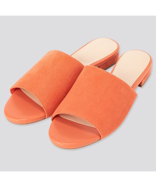 UNIQLO（ユニクロ）の「オープントゥフラットミュール（その他シューズ・レディース・OLIVE 56/ORANGE 24/BLACK 09/PINK 10・S/L/M/XL）」の4枚目の写真