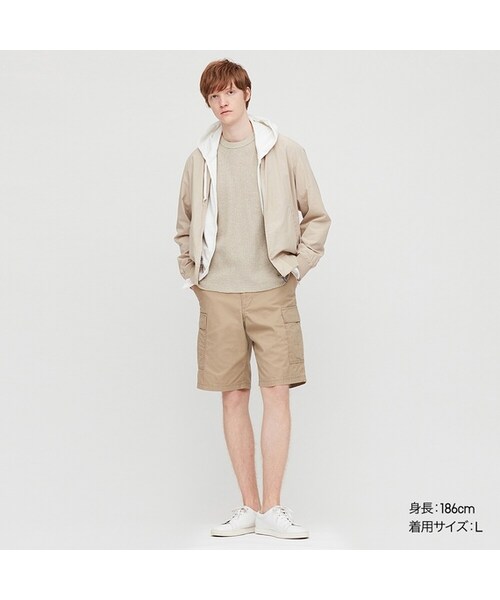 UNIQLO（ユニクロ）の「ワッフルクルーネックT（半袖）（Tシャツ/カットソー・メンズ・GRAY 03/BEIGE 32/BLACK 09/GREEN 54/ORANGE 26/BLUE 67/OFF WHITE 01・3XL/M/L/XXL/4XL/XL/XS/S）」の4枚目の写真
