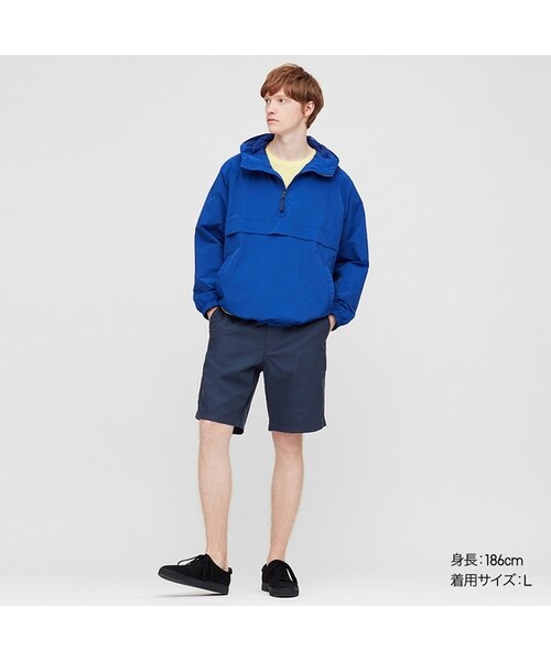 UNIQLO（ユニクロ）の「リネンブレンドショートパンツ（その他パンツ・メンズ・NAVY 69/ORANGE 26/BLUE 66/NATURAL 30/BEIGE 32・L/XXL/S/3XL/4XL/XS/M/XL）」の4枚目の写真
