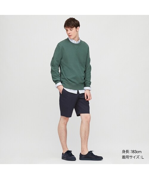 UNIQLO（ユニクロ）の「ストレッチスリムフィットショートパンツ（その他パンツ・メンズ・BEIGE 32/OLIVE 57/BLACK 09/GRAY 07/NAVY 69/NATURAL 30/BLUE 65/PINK 12・L/XS/S/3XL/4XL/XXL/XL/M）」の6枚目の写真