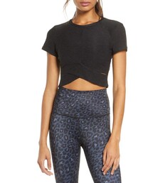 Beyond Yoga Under Over Cropped T-Shirt