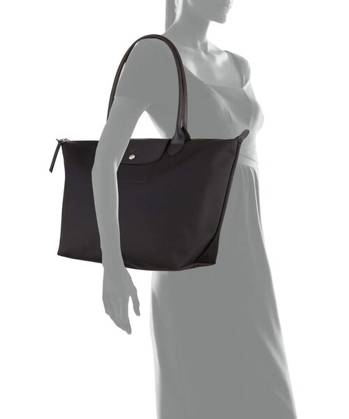 LONGCHAMP（ロンシャン）の「Longchamp Le Pliage Neo Large Shoulder Bag（ショルダーバッグ・レディース・Black・One Size）」の4枚目の写真
