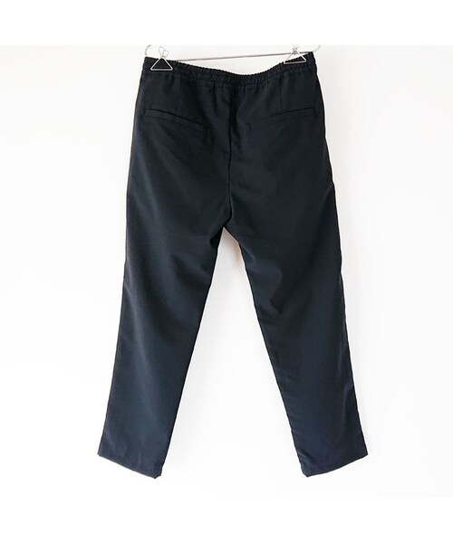 LAMOND　ネイビー スラックス ゴムウエスト LAMOND(ラモンド) ⁄ SHARI PANTS⁄ボトム⁄4⁄ポリエステル⁄ネイビー