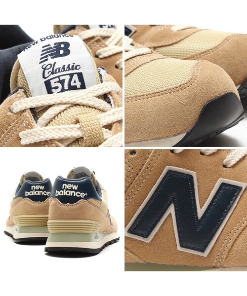 NEW BALANCE（ニューバランス）の「New Balance ML574 VBN　BAIGE/NAVY（LOW-CUT・メンズ・other・23.0cm/23.5cm/24.0cm/24.5cm/25.0cm/25.5cm/26.0cm/26.5cm/27.0cm/27.5cm/28.0cm/28.5cm/29.0cm）」の3枚目の写真
