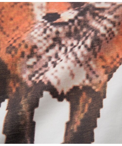 Maison Kitsune（メゾンキツネ）の「【先行受注】ウォーキングフォックス プリントTシャツ WALKING FOX TEE（トップス・レディース・チャコール・S）」の8枚目の写真