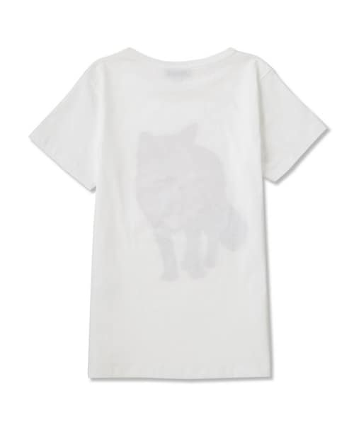 Maison Kitsune（メゾンキツネ）の「【先行受注】ウォーキングフォックス プリントTシャツ WALKING FOX TEE（トップス・レディース・チャコール・S）」の4枚目の写真