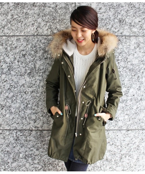 アダム エ ロペ Femme アダムエロペ の 先行受注 モッズコート 秋の新作 ジャケット アウター Wear