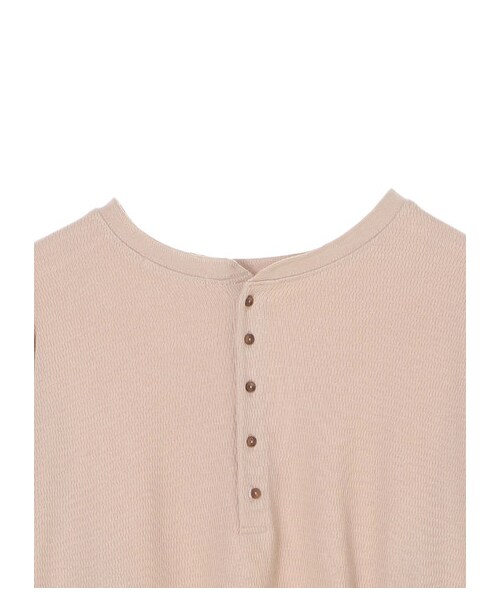 E hyphen world gallery（イーハイフンワールドギャラリー）の「ミリタリーワッフルバックボタンプルオーバー（トップス・アイボリー/ブラック/ベージュ/ライトカーキ・F）」の12枚目の写真