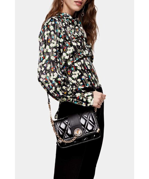 COLEEN Black Quilted Cross Body Bag（ショルダーバッグ