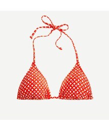 J.Crew String bikini top in sunset geo print