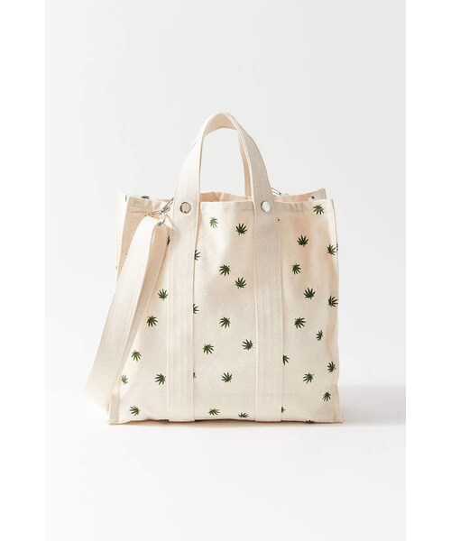 URBAN OUTFITTERS（アーバンアウトフィッターズ）の「Urban Outfitters UO Embroidered Canvas Tote Bag（トートバッグ・レディース・Green/Blue・One Size）」の3枚目の写真