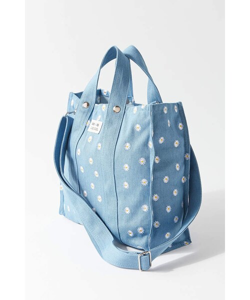 URBAN OUTFITTERS（アーバンアウトフィッターズ）の「Urban Outfitters UO Embroidered Canvas Tote Bag（トートバッグ・レディース・Green/Blue・One Size）」の4枚目の写真