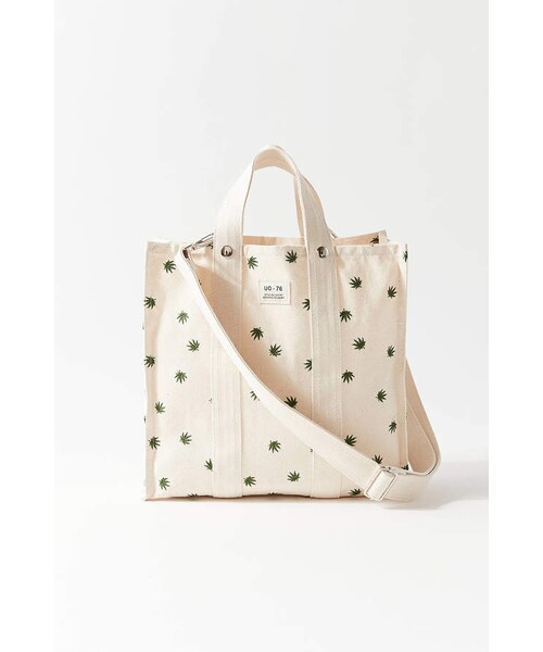 URBAN OUTFITTERS（アーバンアウトフィッターズ）の「Urban Outfitters UO Embroidered Canvas Tote Bag（トートバッグ・レディース・Green/Blue・One Size）」の5枚目の写真