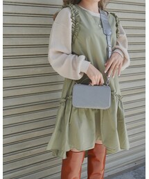 A.D.G | Eyelet Strap 2way Square Bag (silver)(ショルダーバッグ)