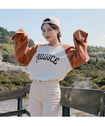 HOTPING | PRODUCEプリントラグランTシャツ(Tシャツ/カットソー)