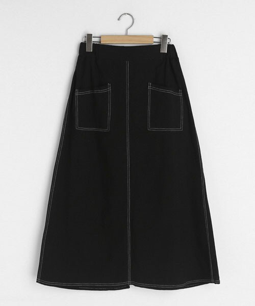 DHOLIC（ディーホリック）の「ステッチポケットスカート（スカート・レディース・ホワイト/ブラック・FREE）」の2枚目の写真
