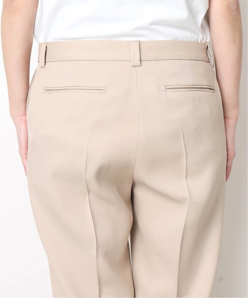 Deuxieme Classe スリムフレアパンツ(アサ) 34 ベージュ 麻 Deuxieme Classe(ドゥーズィエムクラス)の「スリムフレアパンツ