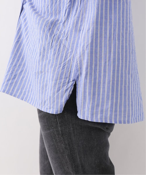 Spick &amp; Span  シアーストライプギャザーソデブラウス Spick & Span（スピックアンドスパン）の「シアーストライプギャザーソ