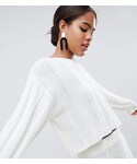 Asos Knitwear "Asos Tall ASOS DESIGN Tall two-piece sweater with v neck in wide rib"