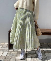 DHOLIC | 花柄プリーツスカート(スカート)