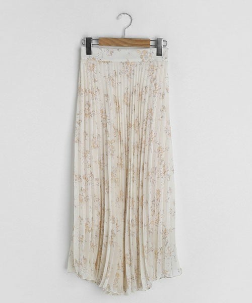 DHOLIC（ディーホリック）の「花柄プリーツスカート（スカート・レディース・グリーン/ホワイト・FREE）」の2枚目の写真