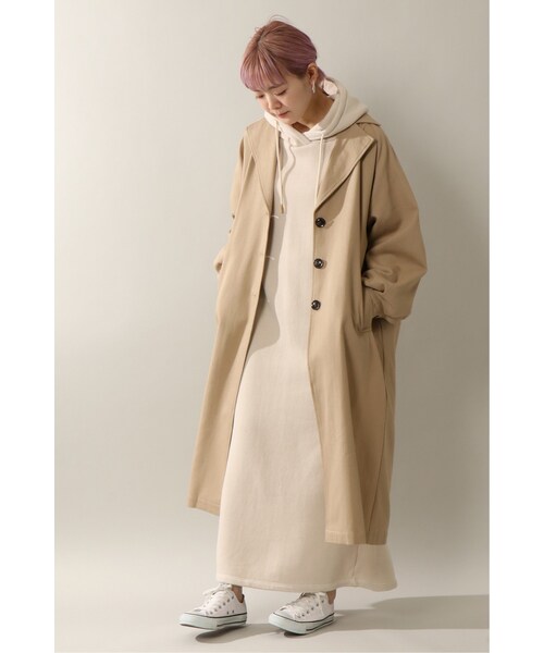 notch.（ノッチ）の「バックルポイントスリットコート（その他アウター・オフホワイト/グレー/グリーン/ベージュ/ピンク・Ｍ（９ゴウ）/トールＭ）」の3枚目の写真